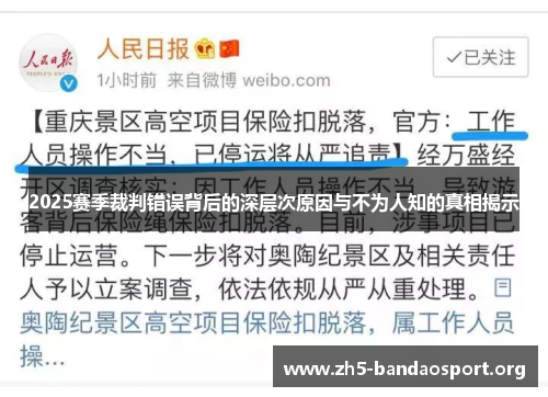 2025赛季裁判错误背后的深层次原因与不为人知的真相揭示